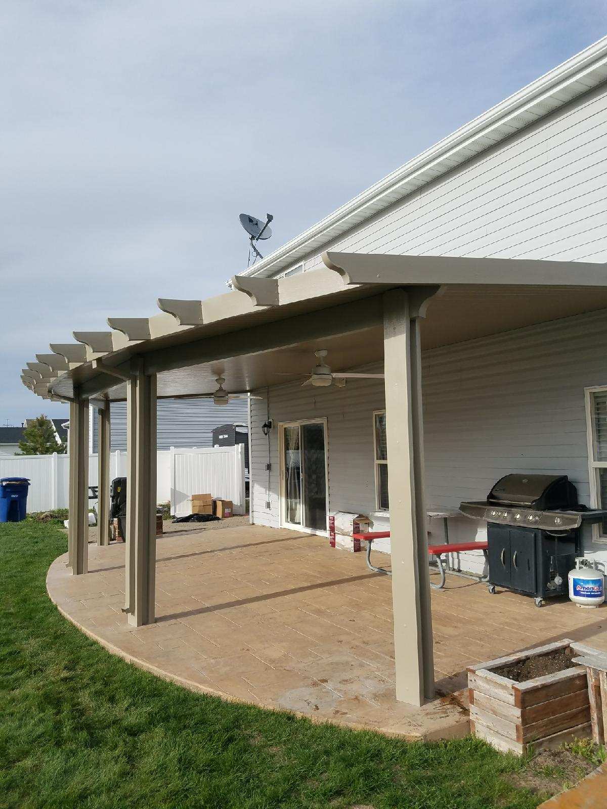 Aluminum Pergola (3) Composite Trex Deck West Jordan UT - CFC Fences ...