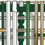 Various heber trex railing materials neatly arranged