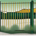 A variety of bufftech fencing materials neatly arranged with a scenic background of salt lake city