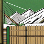 A well-stocked supply store showcasing various types of fencing materials such as wooden fences