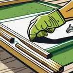 A sandy trex deck being installed