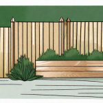 A cedar fence being installed in a provo landscape