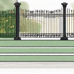 Various iron railing and fence designs