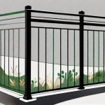 A scenic springville landscape featuring detailed aluminum railing and fence materials