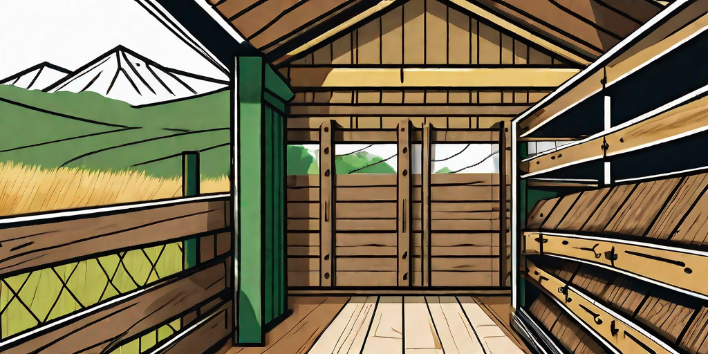 A variety of fencing materials such as wooden planks