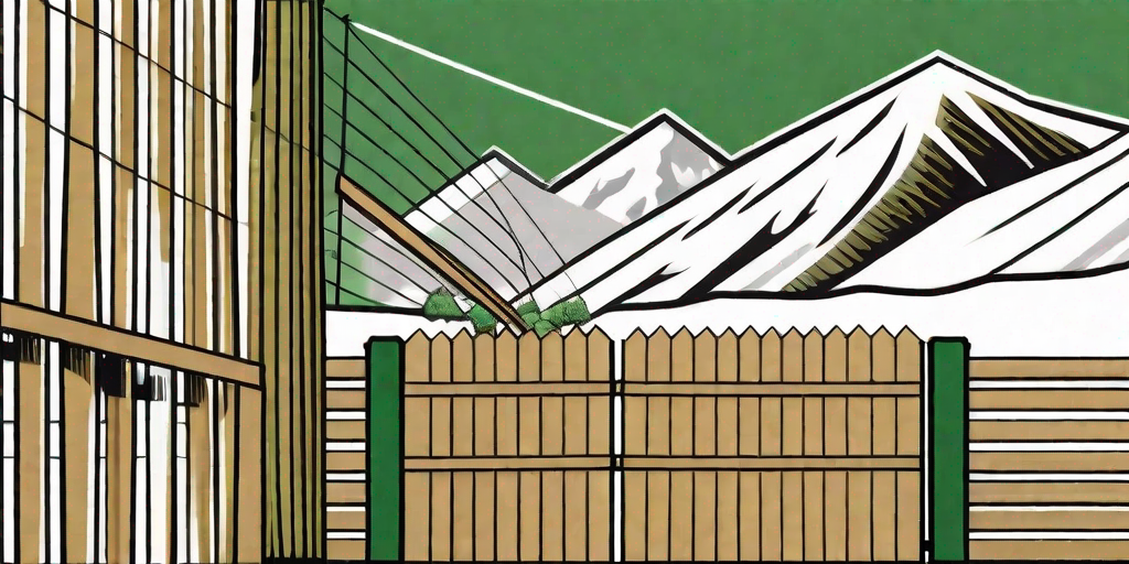 A well-stocked supply store showcasing various types of fencing materials such as wooden fences