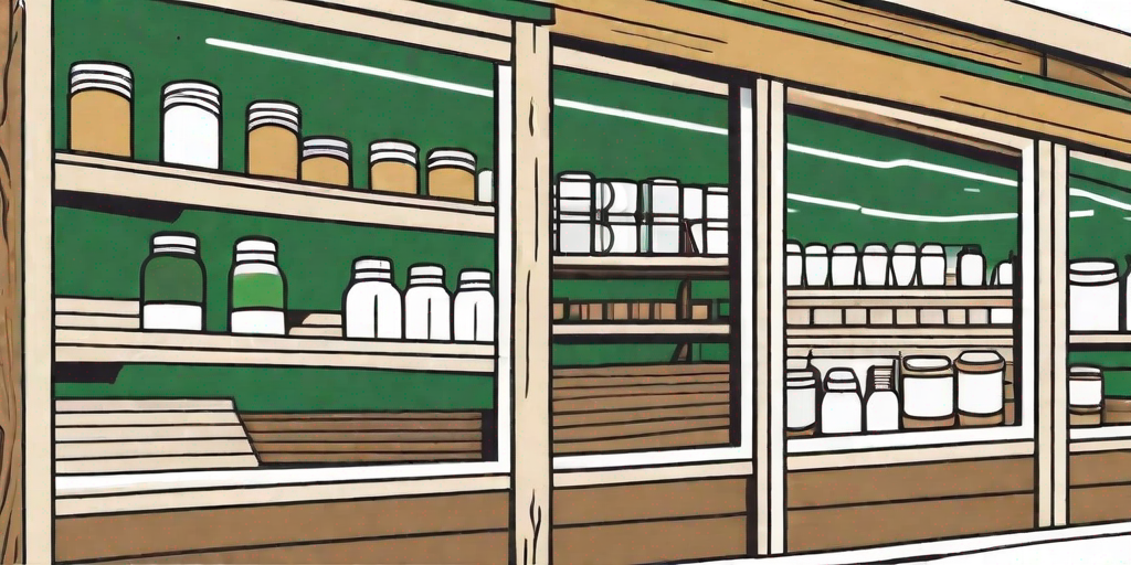 A well-stocked supply store filled with various deck materials such as wood planks