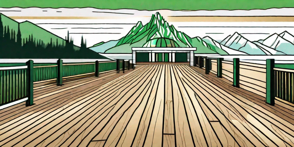 A diverse selection of decking materials like wood