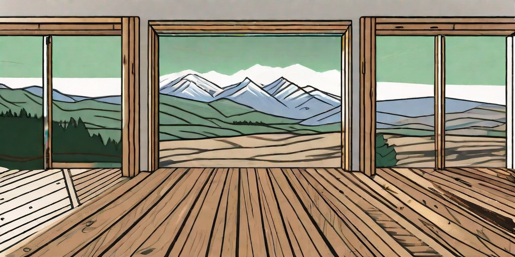 A variety of deck materials such as wood planks