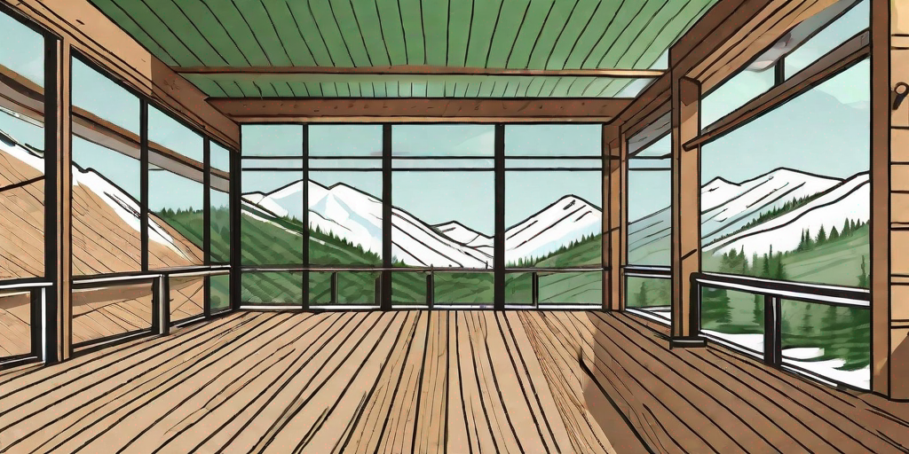 A variety of deck materials like wood planks