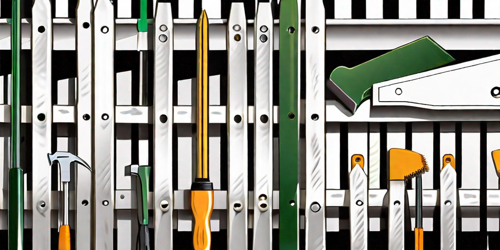 Various sandy trex fencing materials neatly arranged