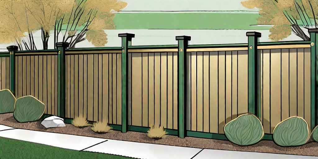 A scenic cottonwood heights landscape featuring a newly installed trex fence made from recycled materials