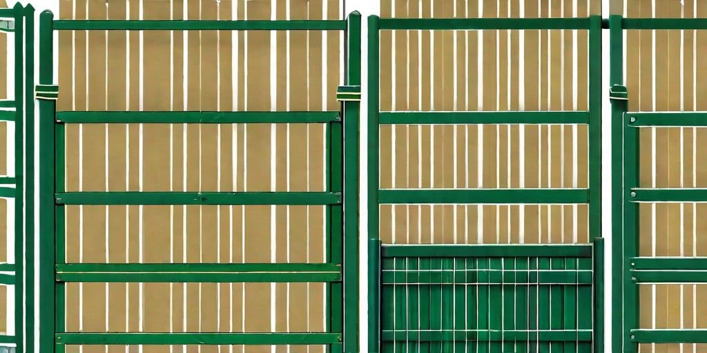 Various draper trex fencing materials neatly arranged