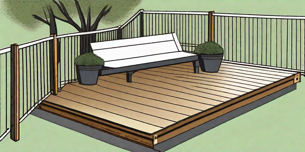 Various deck materials like wooden planks