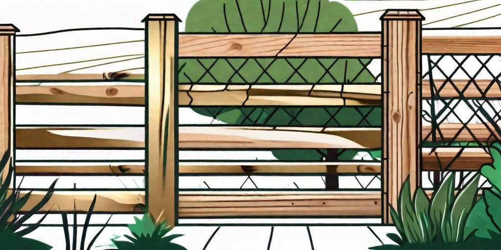 A picturesque springville landscape with a sturdy cedar fence running through it