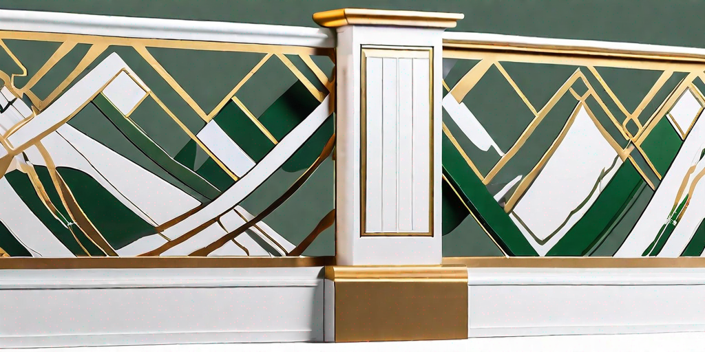 A sringville trex railing in the process of being installed